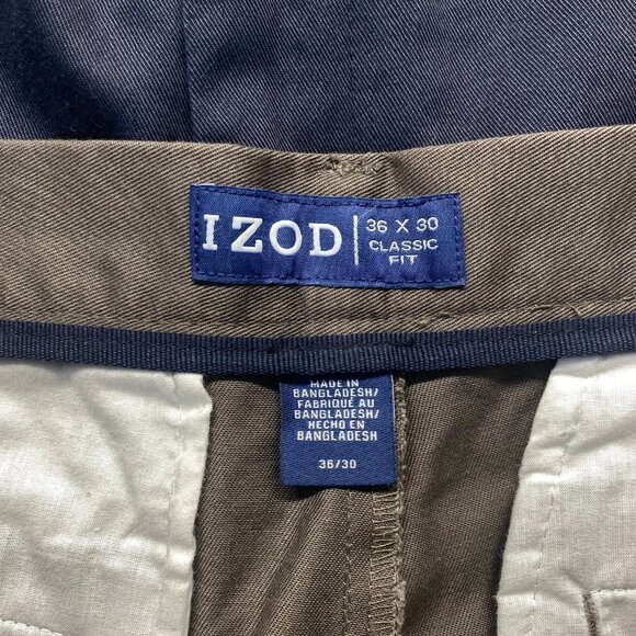 Izod , Bundle Of Two Dress Pants Mens Size 36X30,Pleated,Classic Fit,Cotton - Picture 3 of 12